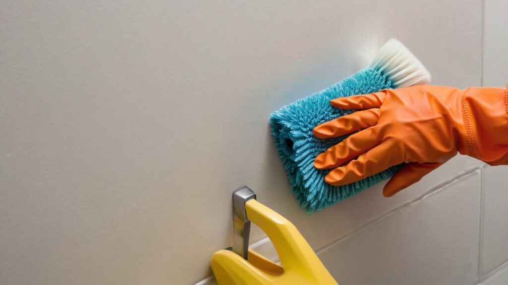 Cleaning Bathroom Walls