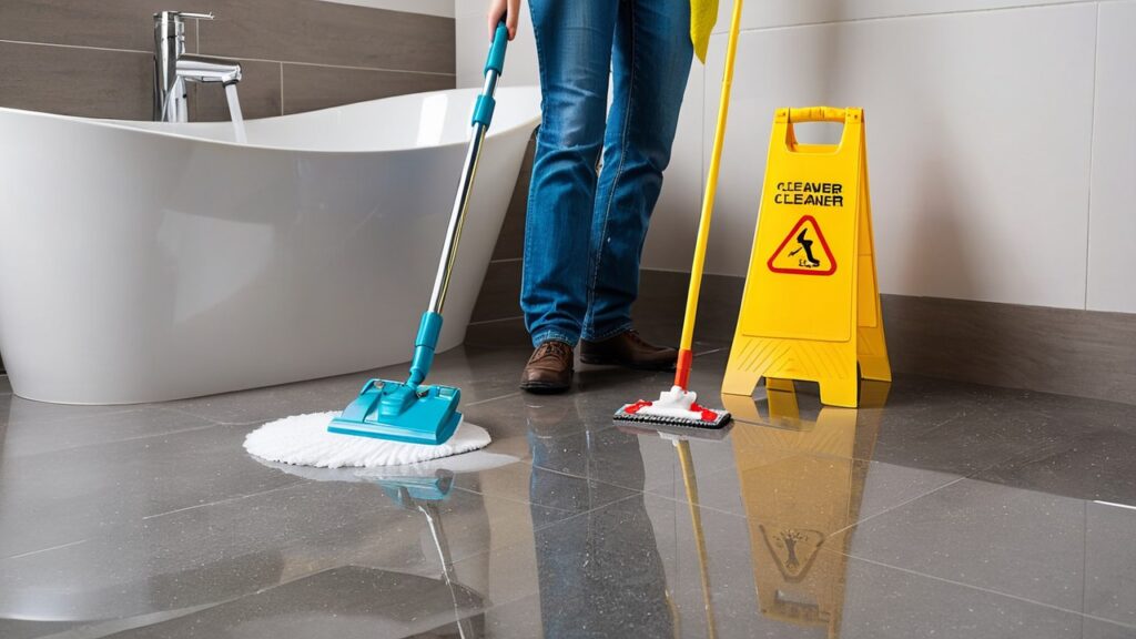 How to Clean Slippery Bathroom Floors Safely