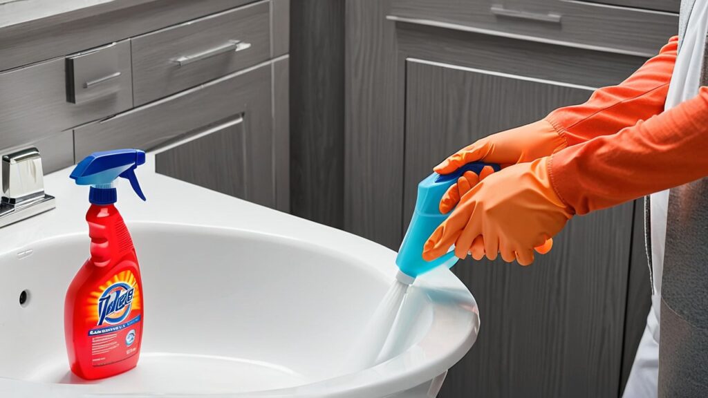 disinfect a bathroom