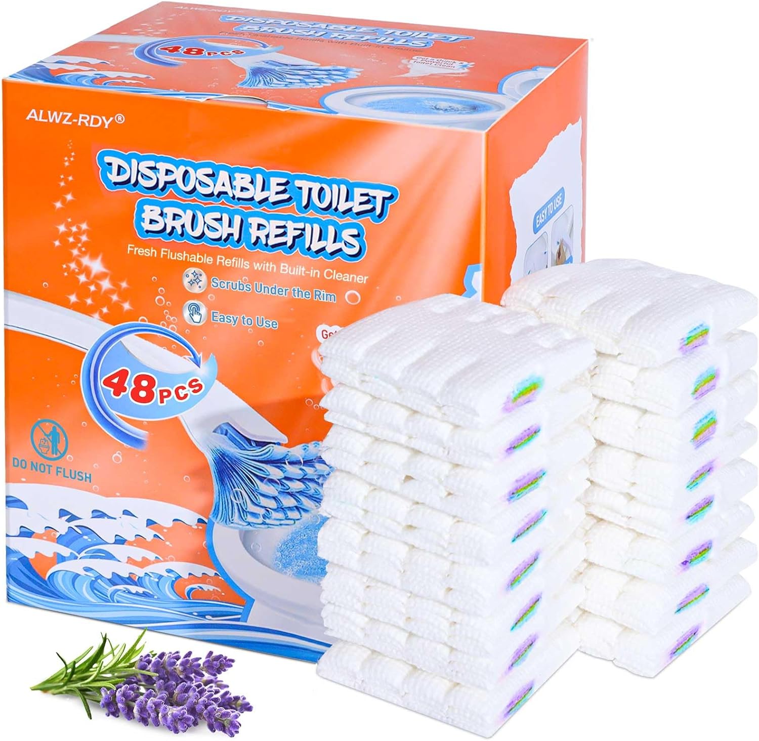 <strong>toilet cleaning system that includes 48 flushable refills</strong>
