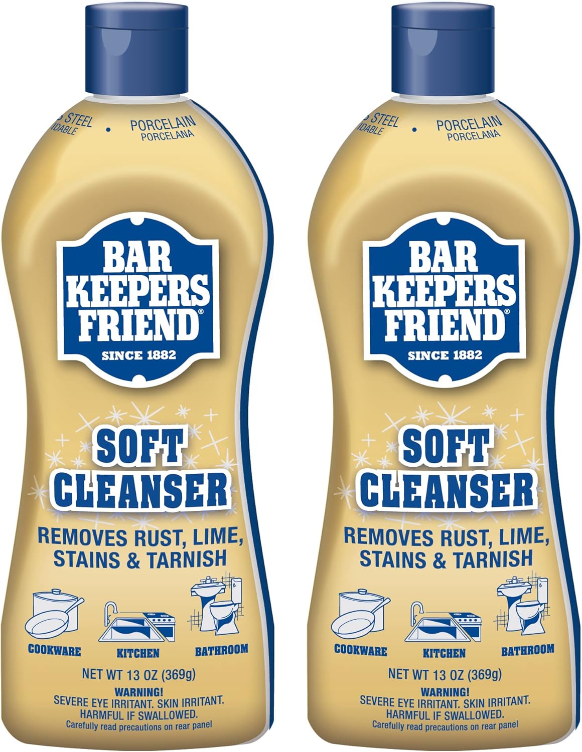Bar Keepers Friend Soft Cleanser Liquid (2 x 13 Ounce)
