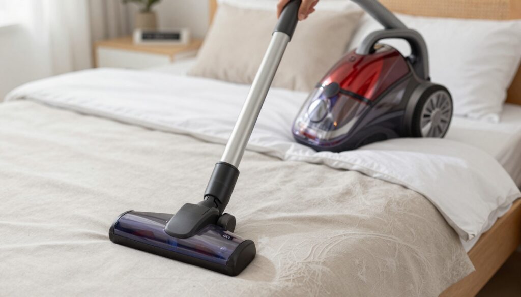 how to use vacuum cleaner for bed